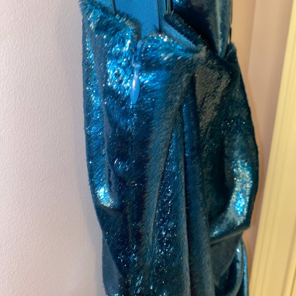 Cinq à Sept Astrid Dress in Teal Topaz Size 4 - Picture 7 of 7